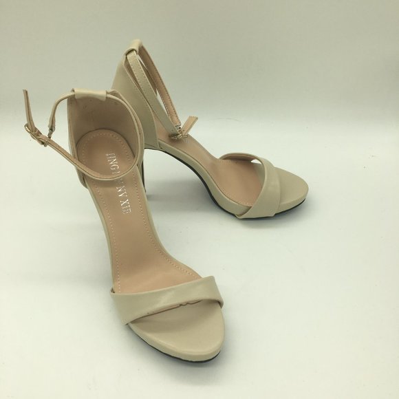 Beige Women Ankle Strap Platfrom Sandals Open Toe High Heels Pumps - Picture 4 of 10